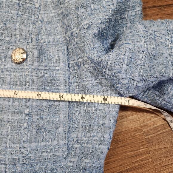 VERONICA BEARD Tweed Agni Dickey Jacket 0 Blue Quiet Luxury Classic Old Money - Picture 10 of 12